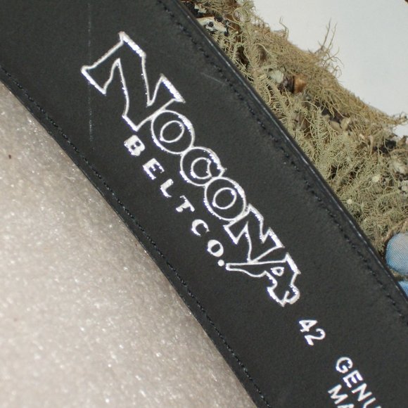 NOCONA Belt Co. Men's Genuine Leather Belt NWT Sz 42 Black Dark Gray Sueded Feel - Picture 7 of 11